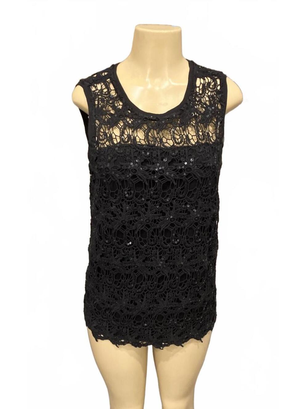 NWT White House Black Market Sleeveless Lace Top #579